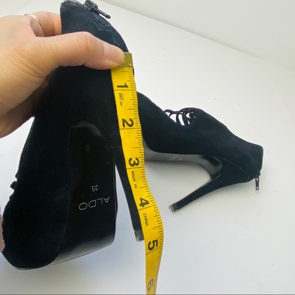NEW Aldo suede peep toe platform heels - Picture 5 of 6